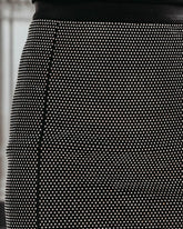Talk That Talk Mesh Rhinestone Skirt - Black
